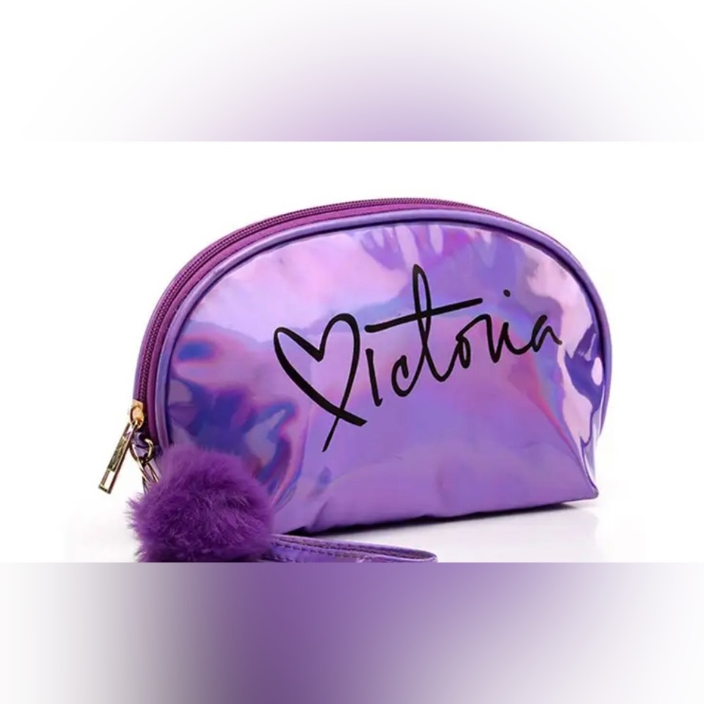 2/20 NEON purple make up or travel bag, collapsible